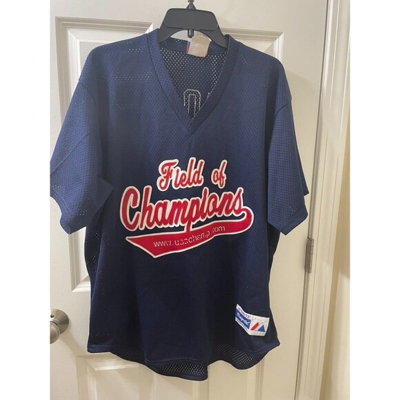 Vintage Baseball Jersey Authentic Majestic QUONG 23 With Patch USA FLAG XL - Picture 1 of 8